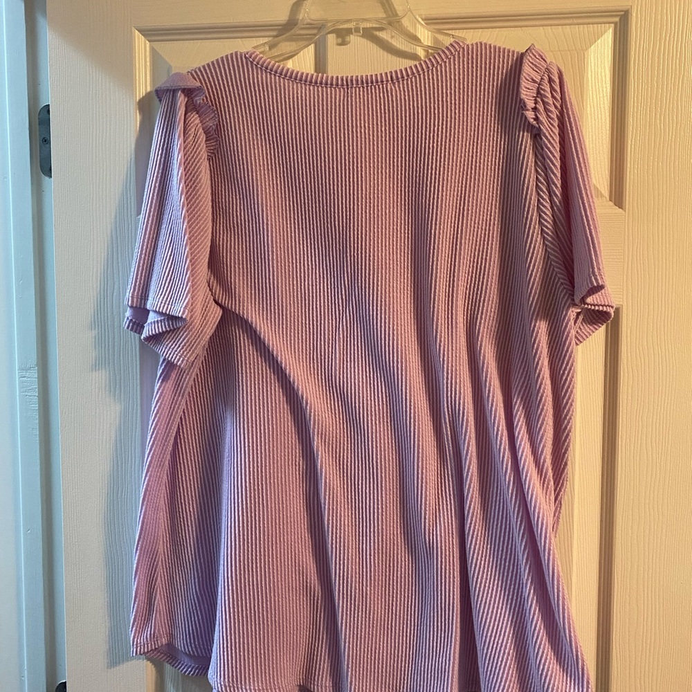 Purple Ribbed Top - Picture 4 of 4